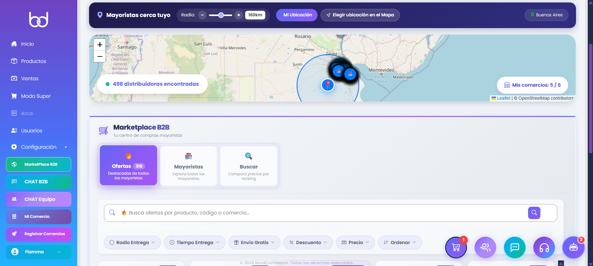 BONDCOMMERCE Marketplace B2B - Modo claro